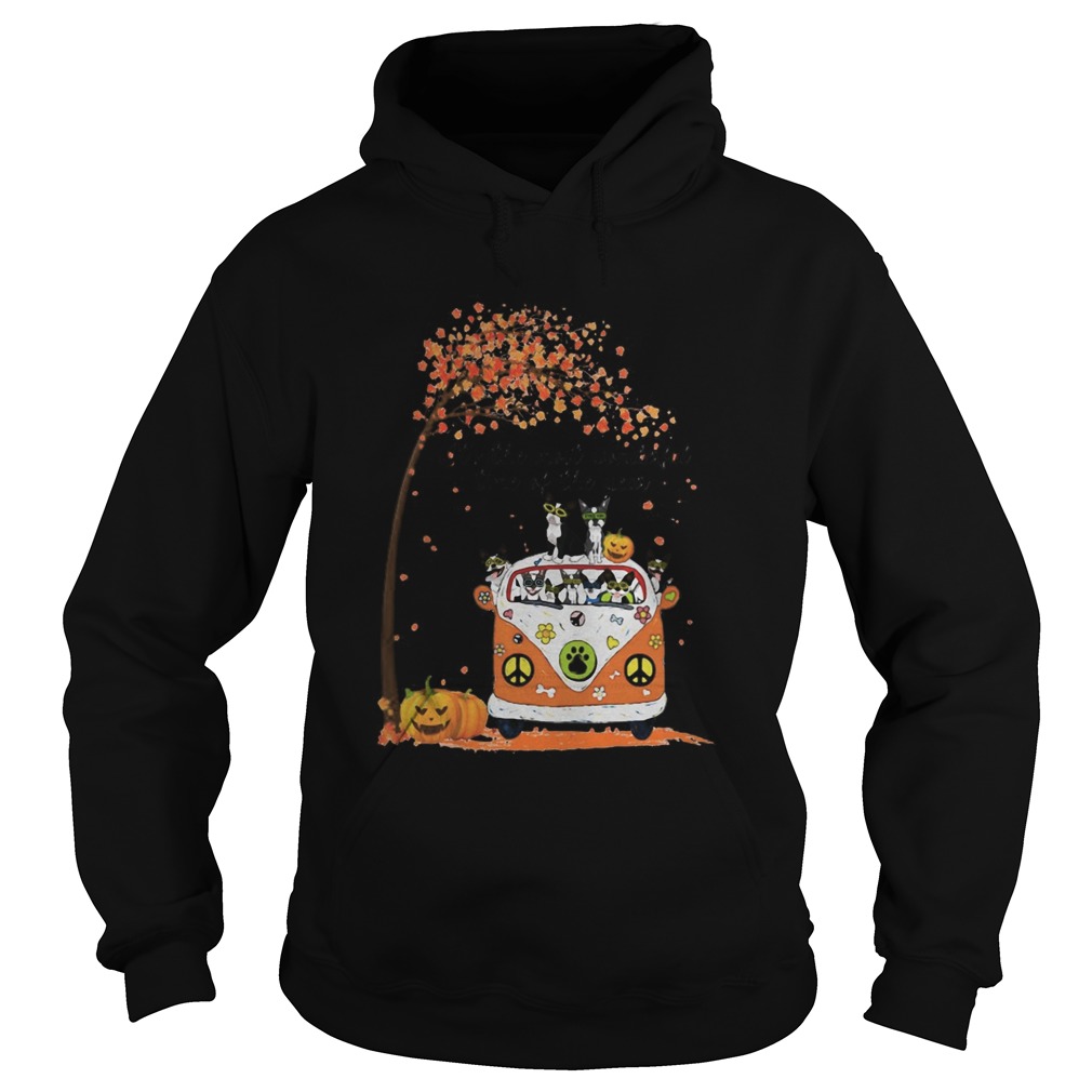 Peace bus chihuahua its the most wonderful time of the year leaves tree pumpkins  Hoodie