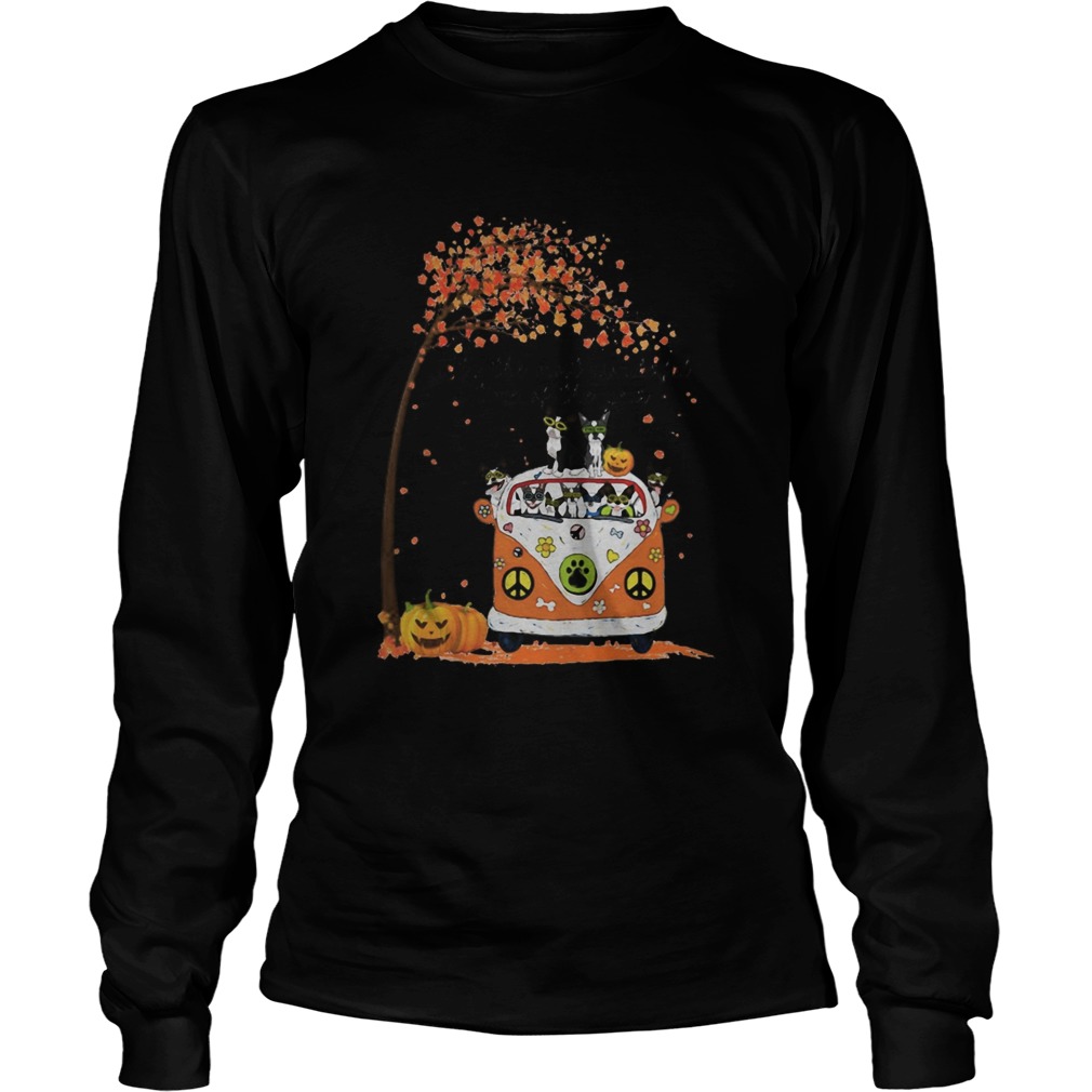 Peace bus chihuahua its the most wonderful time of the year leaves tree pumpkins  Long Sleeve