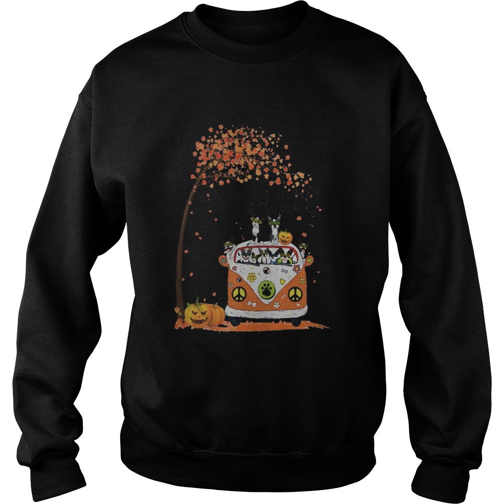 Peace bus chihuahua its the most wonderful time of the year leaves tree pumpkins  Sweatshirt