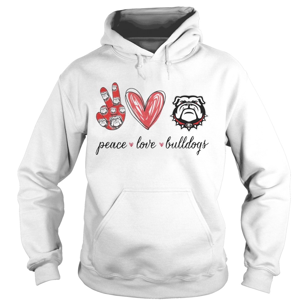 Peace love georgia bulldogs  Hoodie