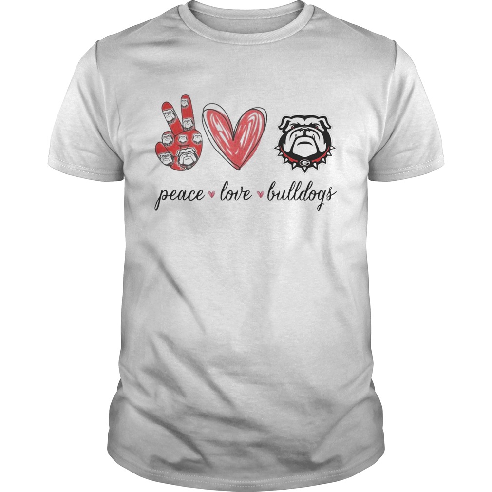 Peace love georgia bulldogs shirt