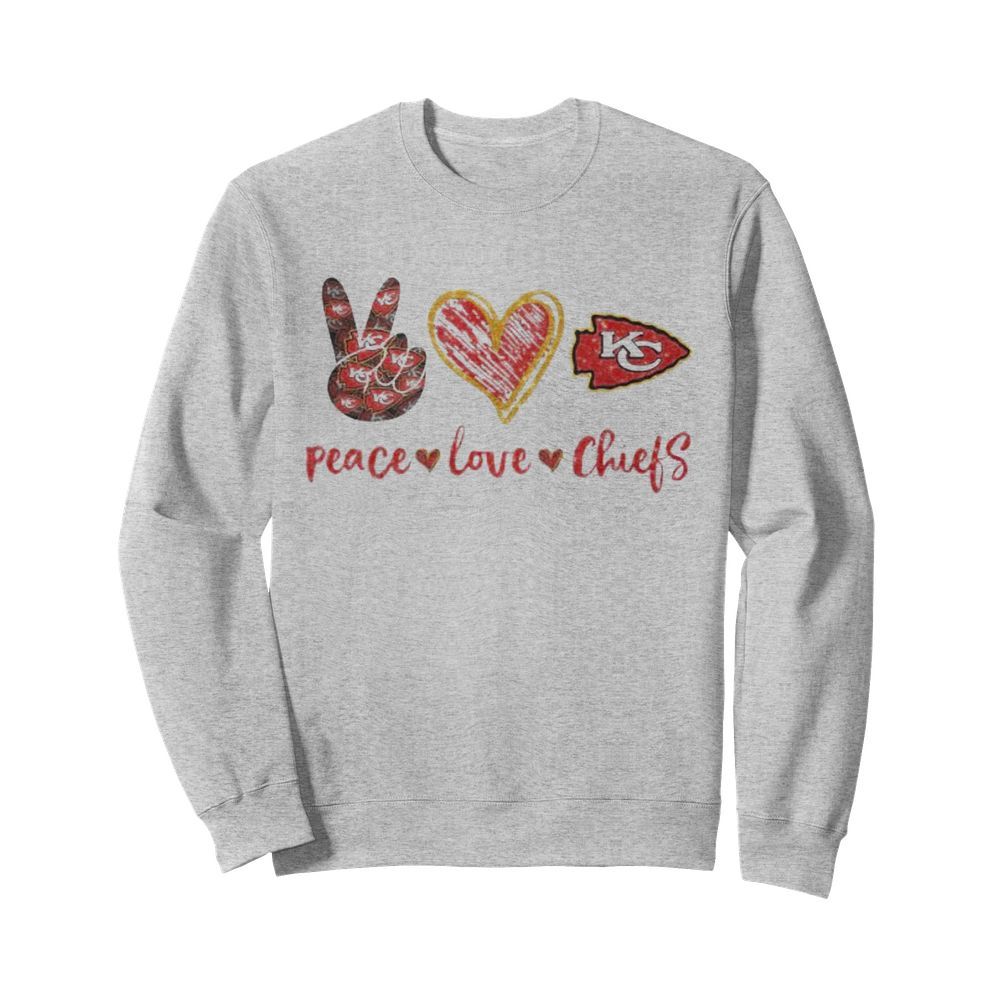 Peace love kansas city chiefs football logo  Unisex Sweatshirt