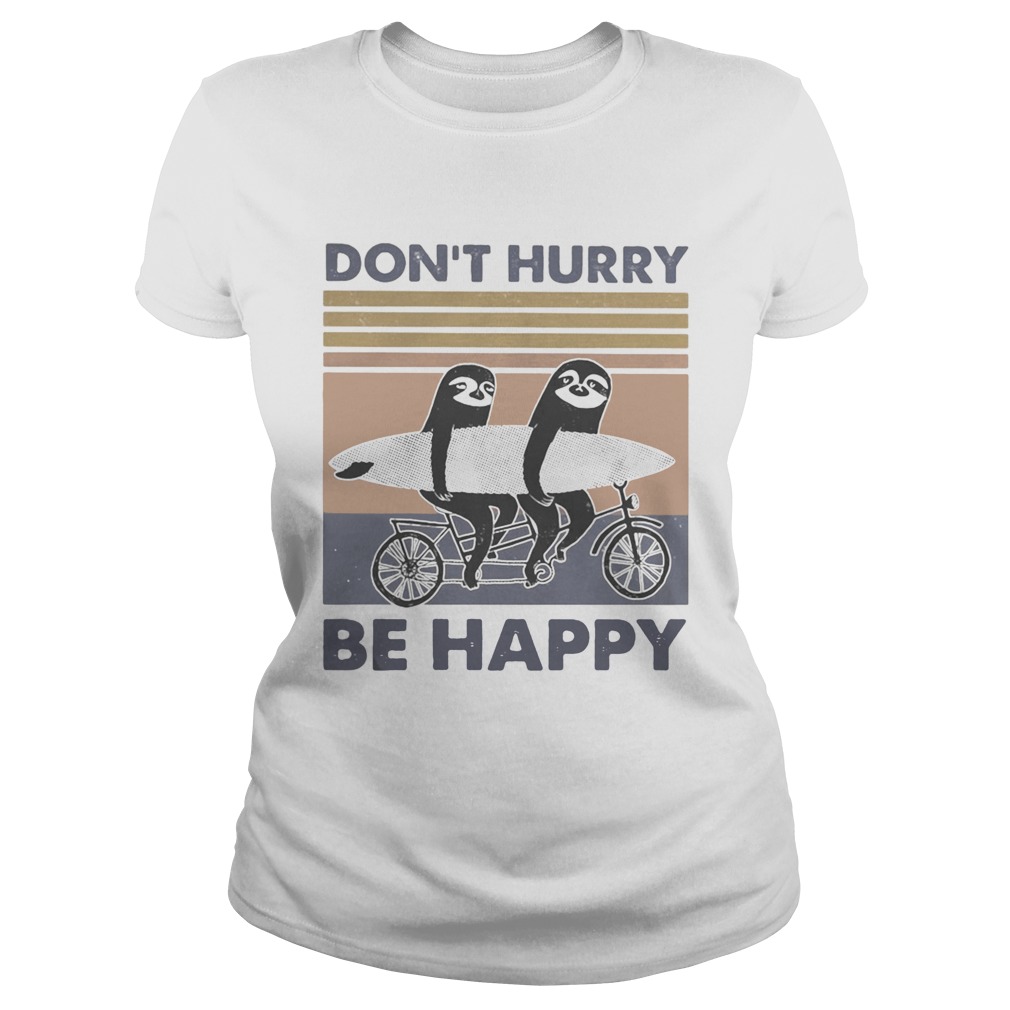 Penguin dont hurry be happy vintage retro  Classic Ladies