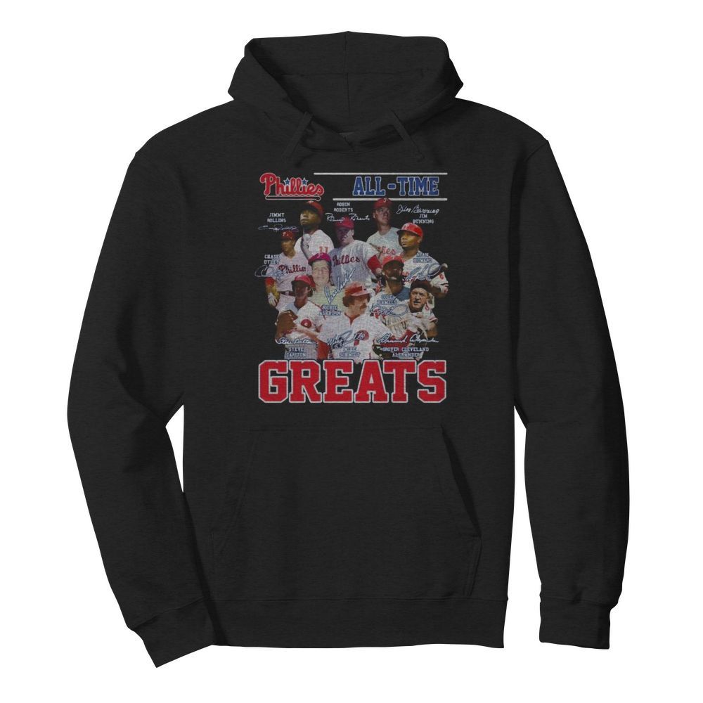 Philadelphia phillies all time greats baseball signatures  Unisex Hoodie