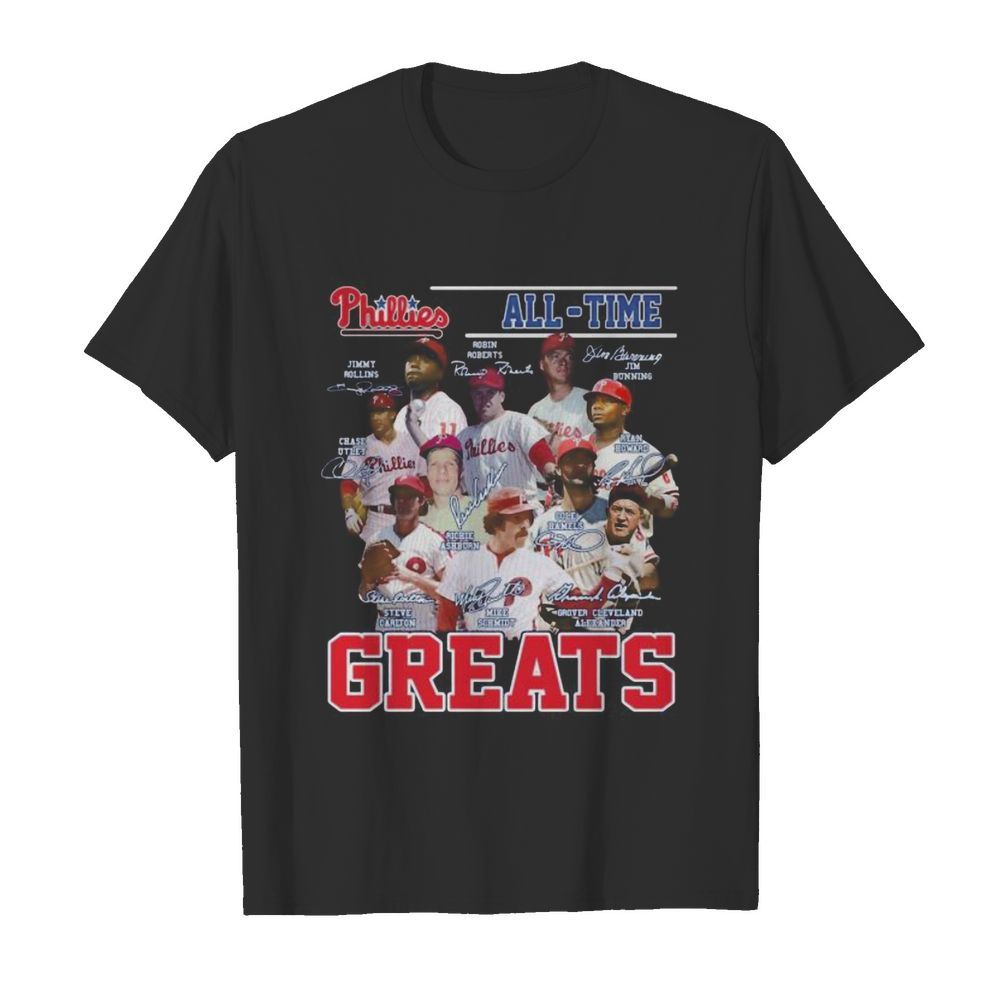 Philadelphia phillies all time greats baseball signatures  Classic Men's T-shirt