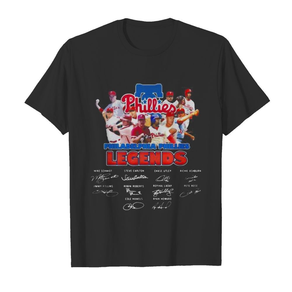 Philadelphia phillies legends baseball signatures shirt