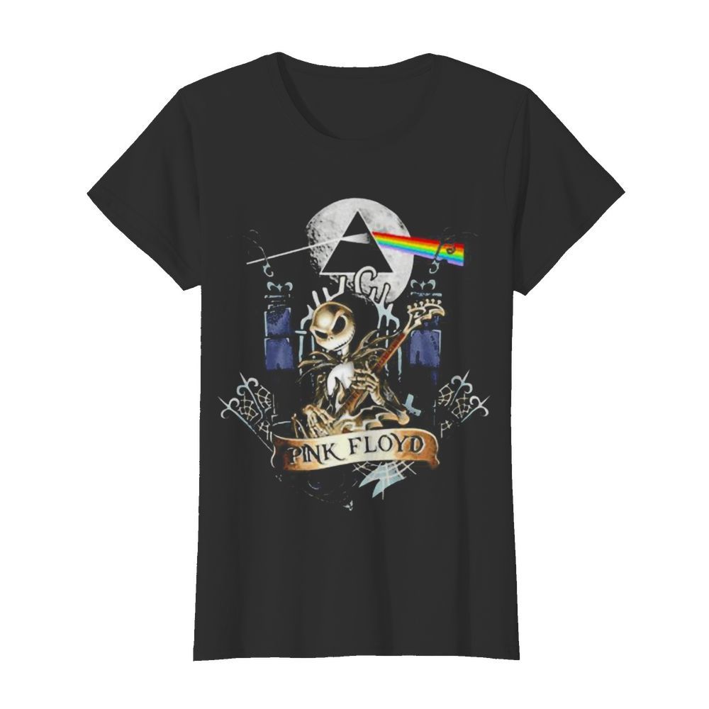 Pink floyd band jack skellington playing guitar  Classic Women's T-shirt