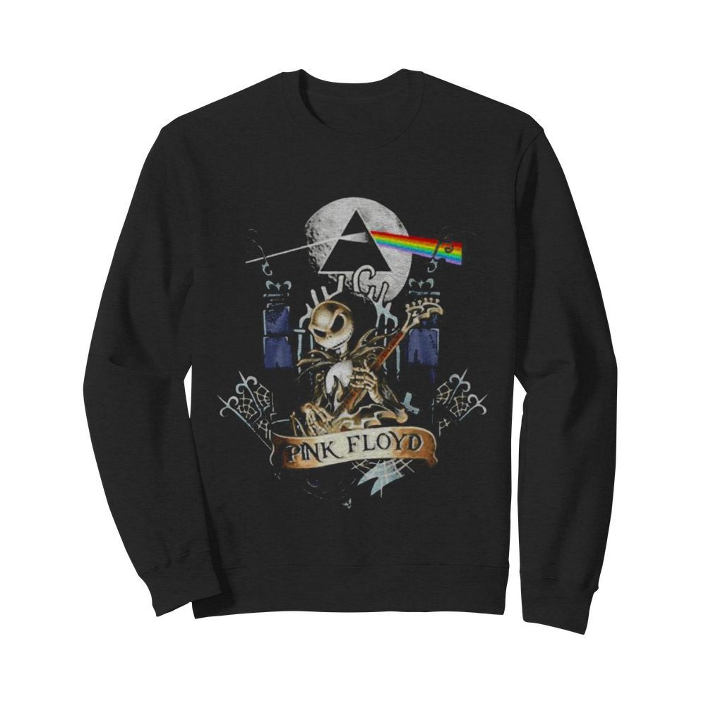 Pink floyd band jack skellington playing guitar  Unisex Sweatshirt