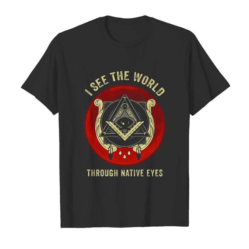 Pink floyd i see the world through native eyes sunset shirt