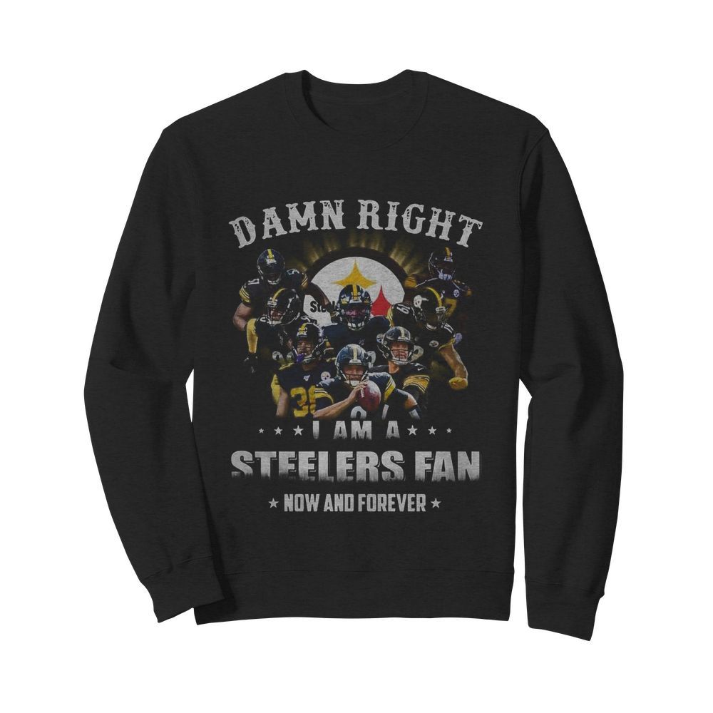 Pittsburgh Steelers Damn Right I Am A Steelers Fan Now And Forever  Unisex Sweatshirt