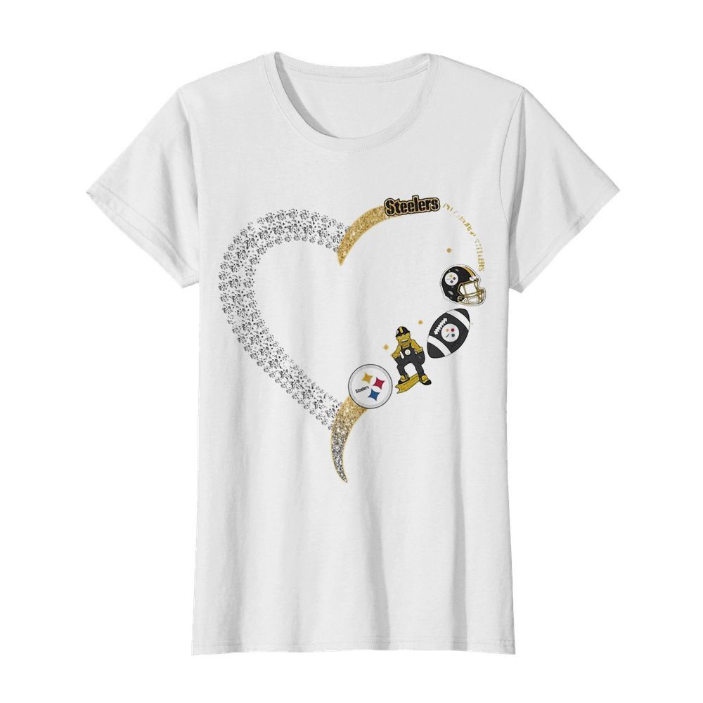 Pittsburgh steelers football logo heart  Classic Women's T-shirt