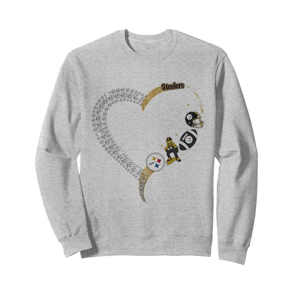 Pittsburgh steelers football logo heart  Unisex Sweatshirt