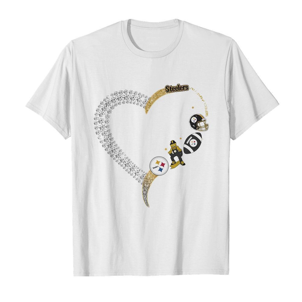 Pittsburgh steelers football logo heart  Classic Men's T-shirt