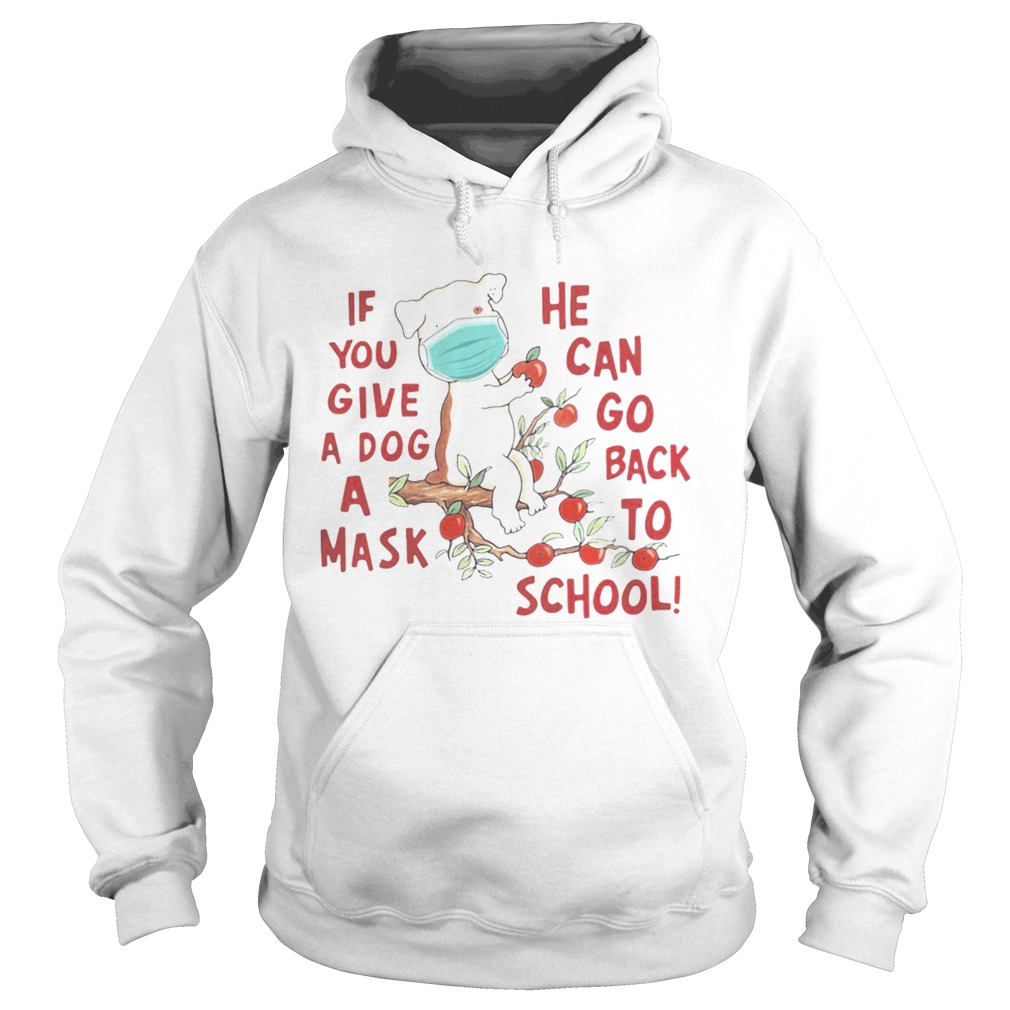 Poodle if you give a dog a mask he can go back to school apple  Hoodie