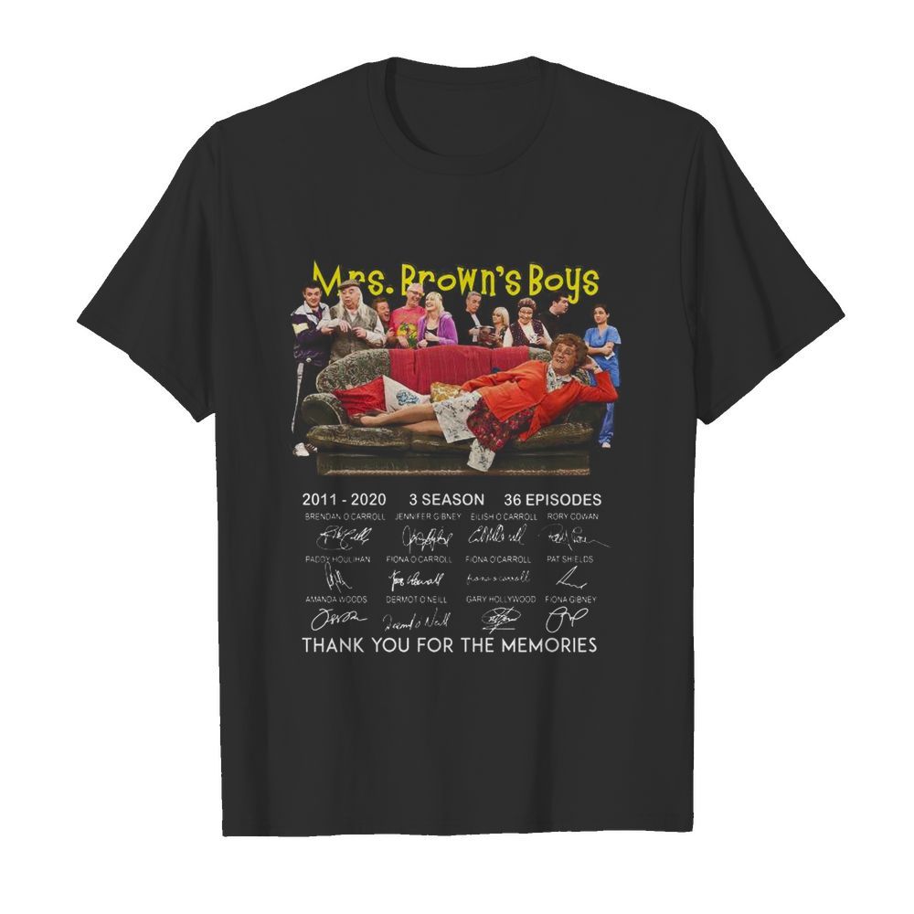 Pretty 10th Anniversary Mrs Brown’s Boys Thank You For The Memories Signatures shirt