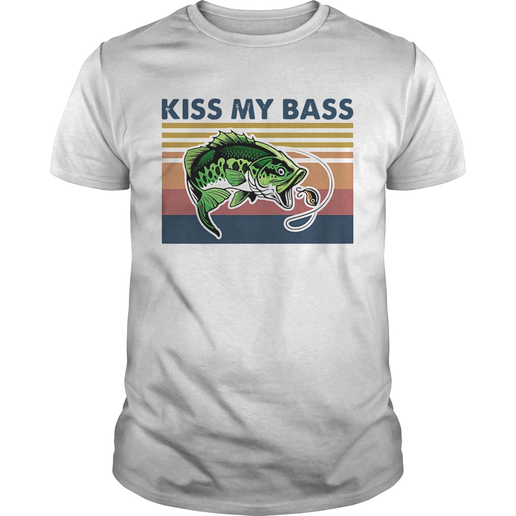 Pretty Fishing Kiss My Bass Vintage Retro  Unisex