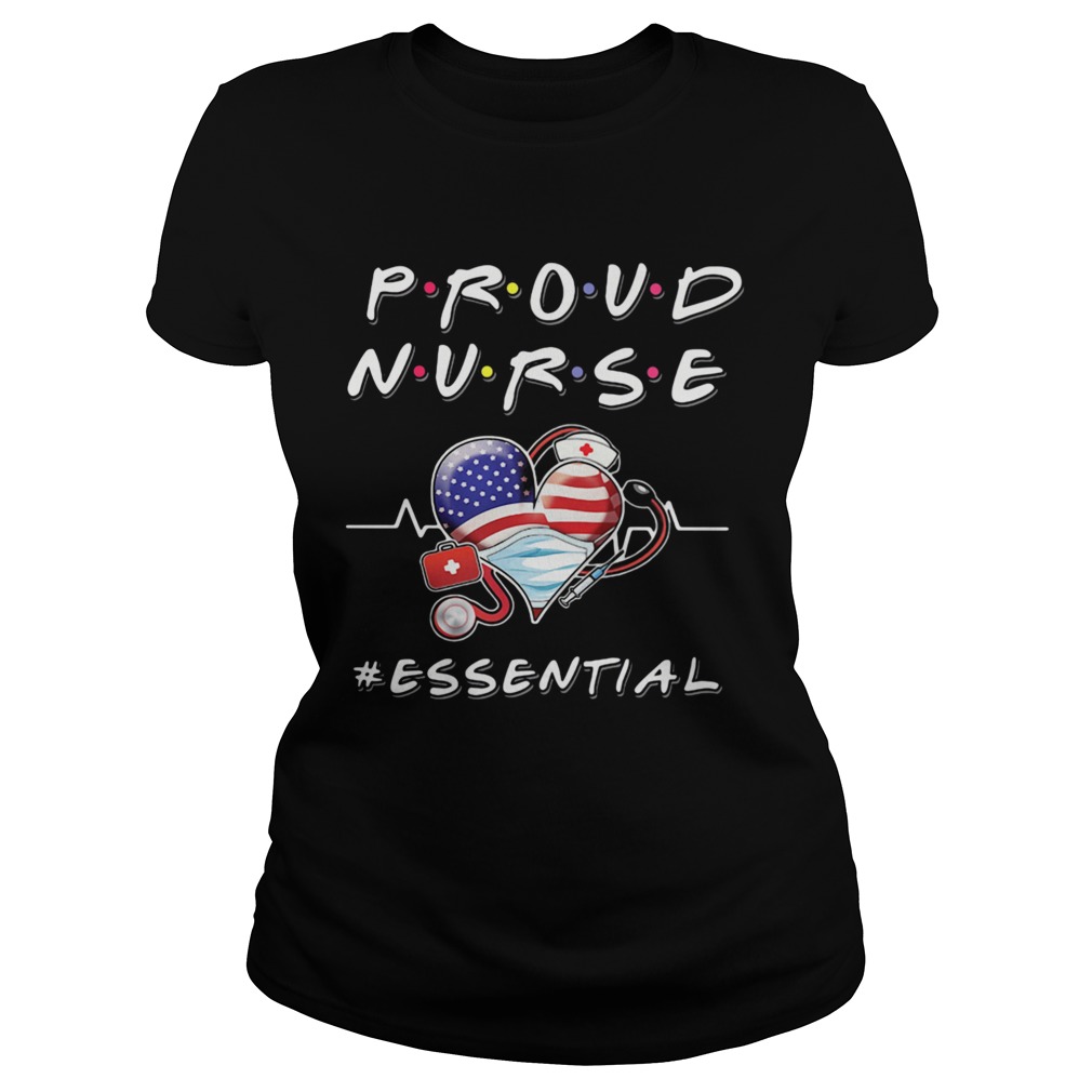 Proud Nurse Essential Love America Face Mask  Classic Ladies