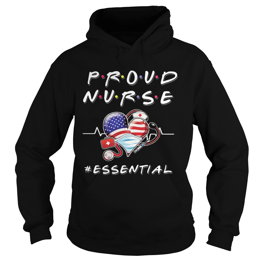 Proud Nurse Essential Love America Face Mask  Hoodie