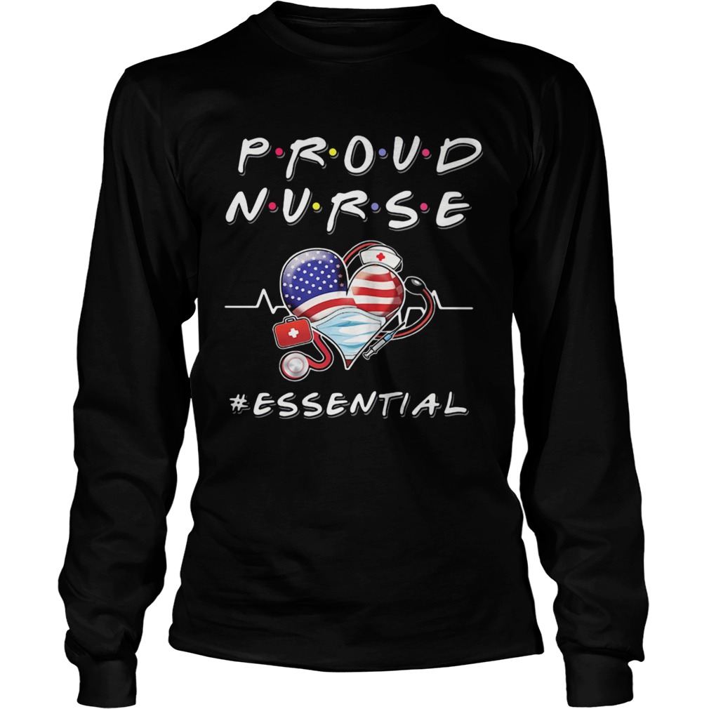 Proud Nurse Essential Love America Face Mask  Long Sleeve