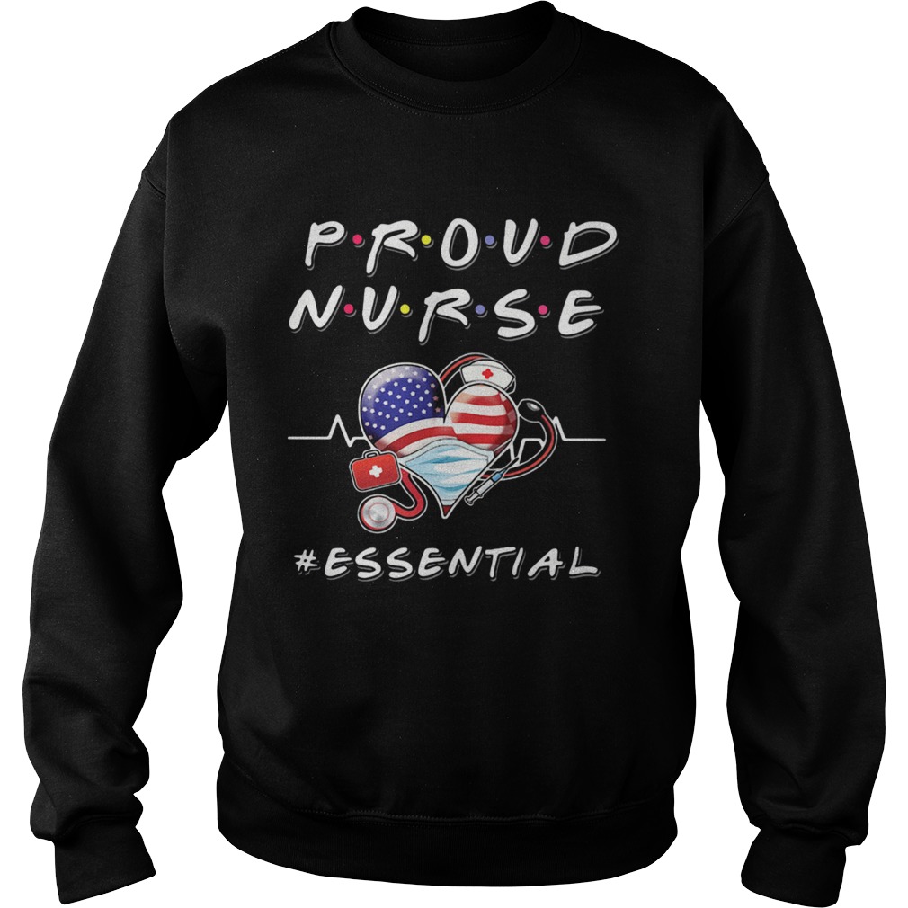 Proud Nurse Essential Love America Face Mask  Sweatshirt