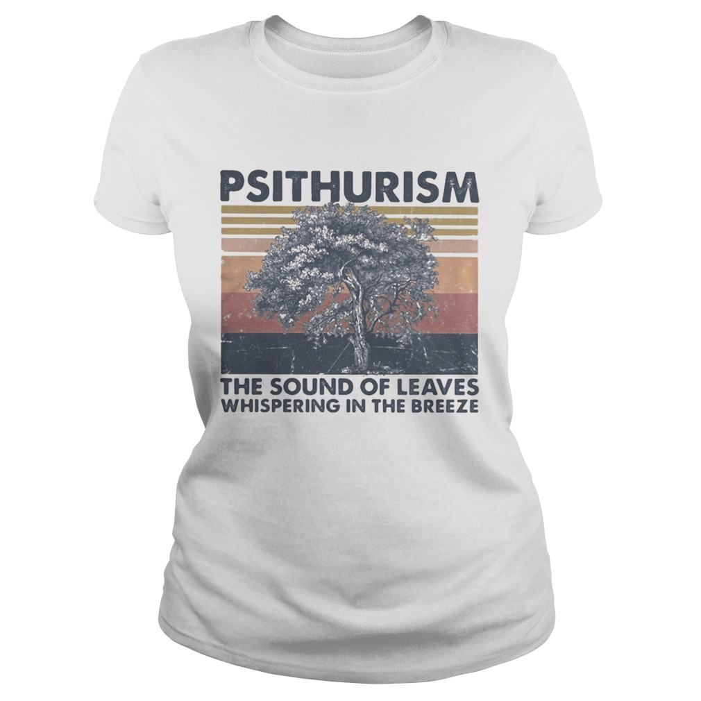 Psithurism the sound of leaves whispering in the breeze vintage retro  Classic Ladies