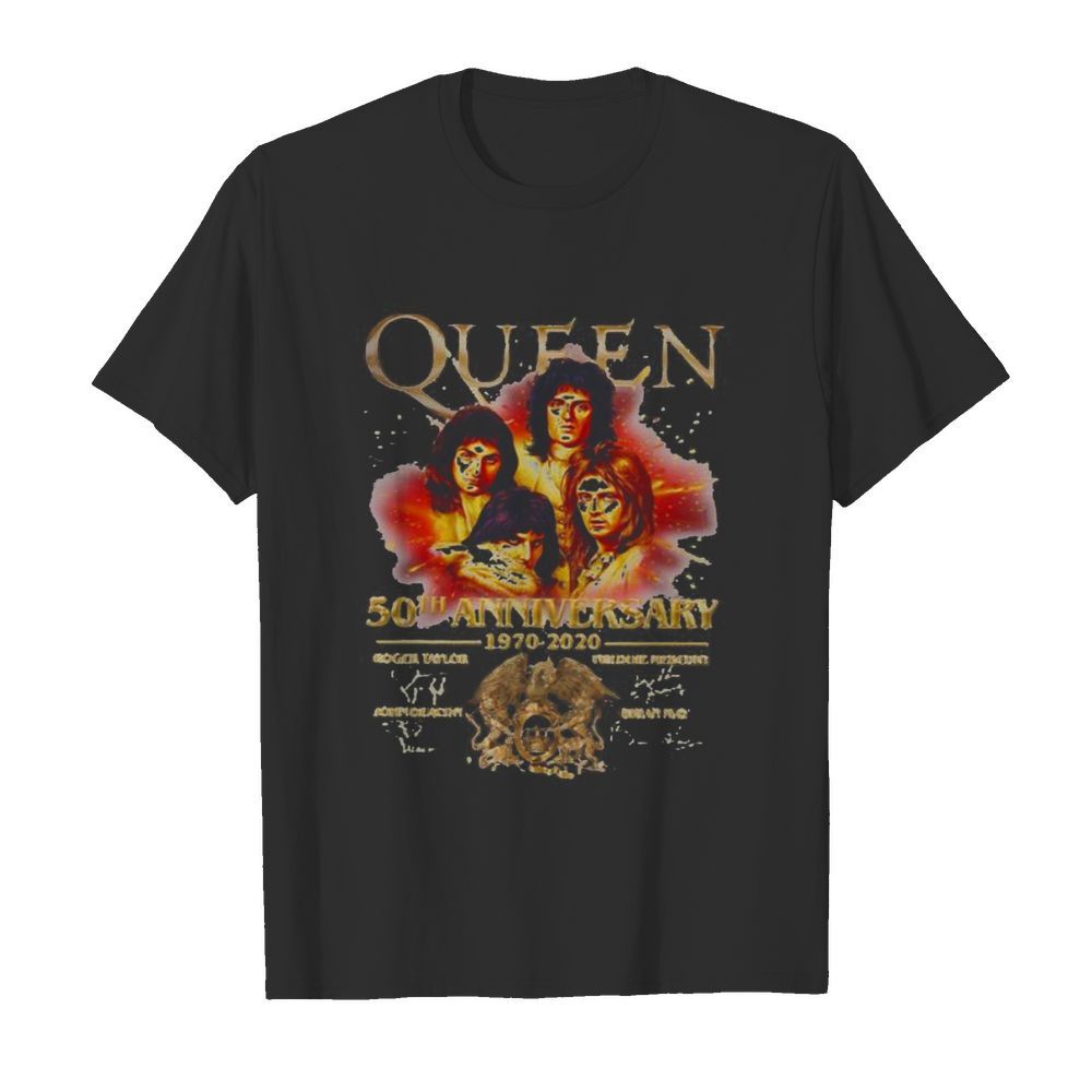 Queen 50th anniversary 1970-2020 thank you for the memories shirt