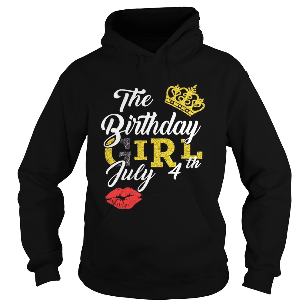 Queen Lip The Birthday Girl July 4th Diamond  Hoodie