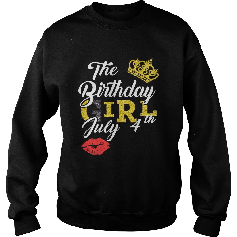 Queen Lip The Birthday Girl July 4th Diamond  Sweatshirt