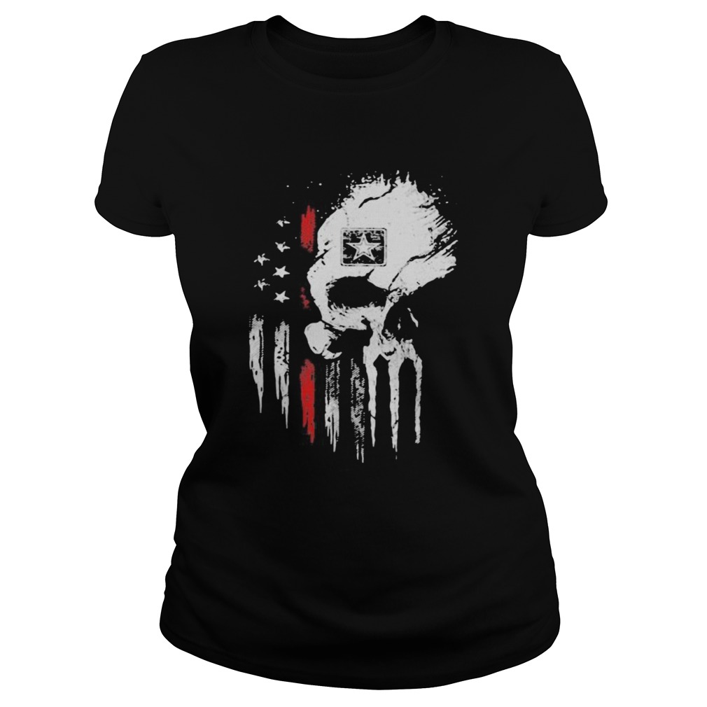 Red Army Skull American Flag Independence Day  Classic Ladies