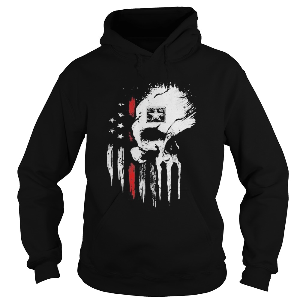 Red Army Skull American Flag Independence Day  Hoodie