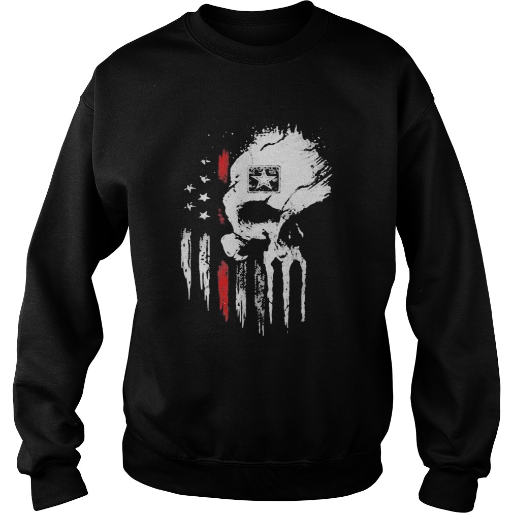 Red Army Skull American Flag Independence Day  Sweatshirt