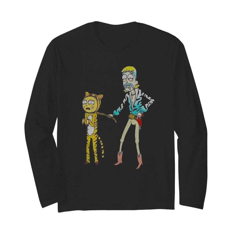 Rick And Morty Tiger King  Long Sleeved T-shirt 