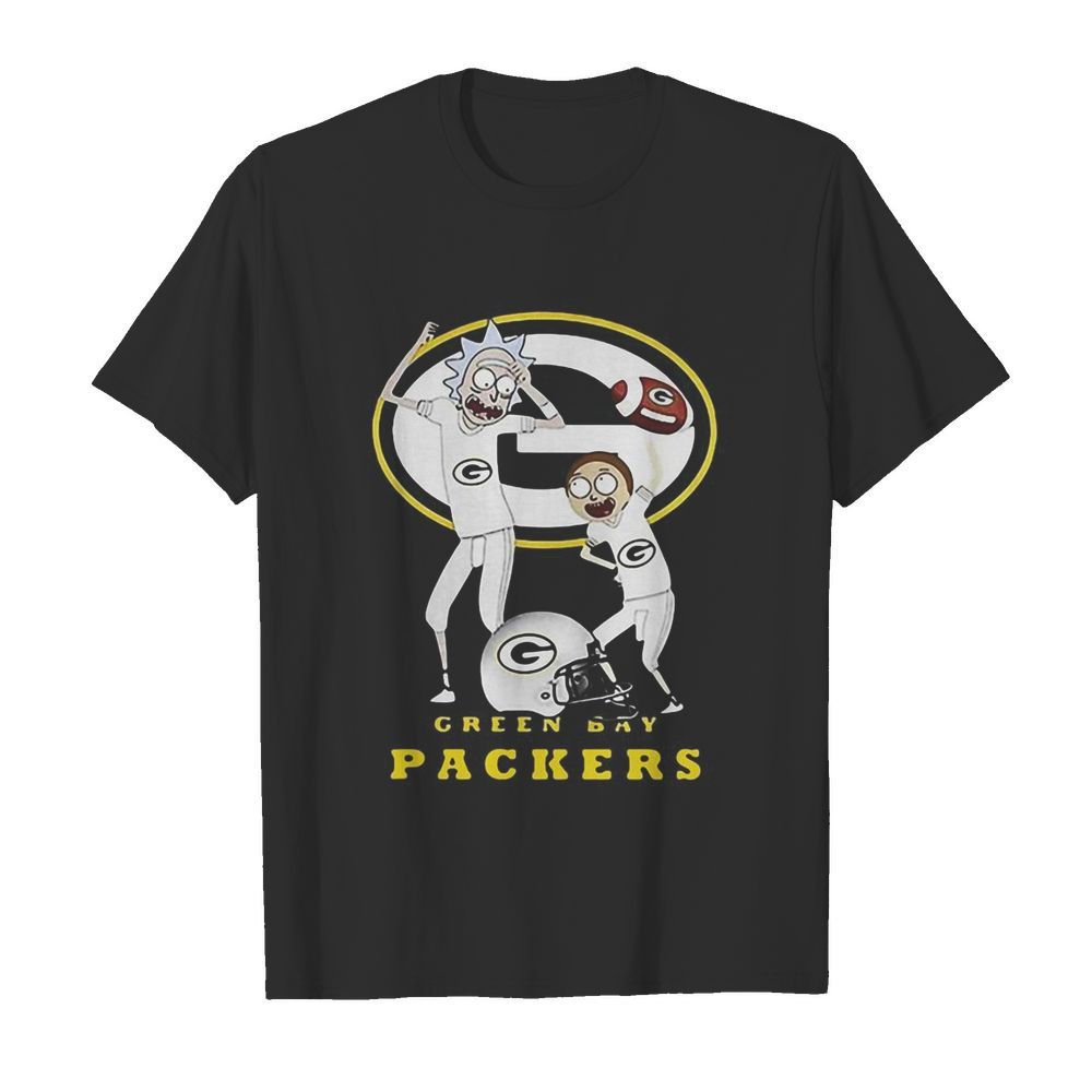 Rick and morty green bay packers football players shirt