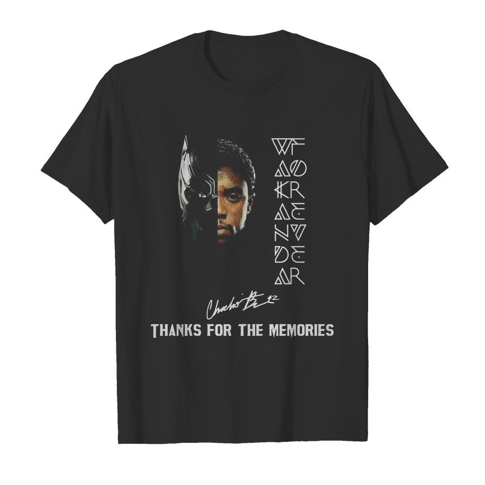 Rip Chadwick Boseman Black Father 1977 2020 Signature Thank You For The Memories shirt