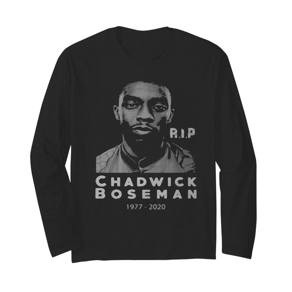 Rip chadwick boseman actor black panther 1977 2020  Long Sleeved T-shirt 