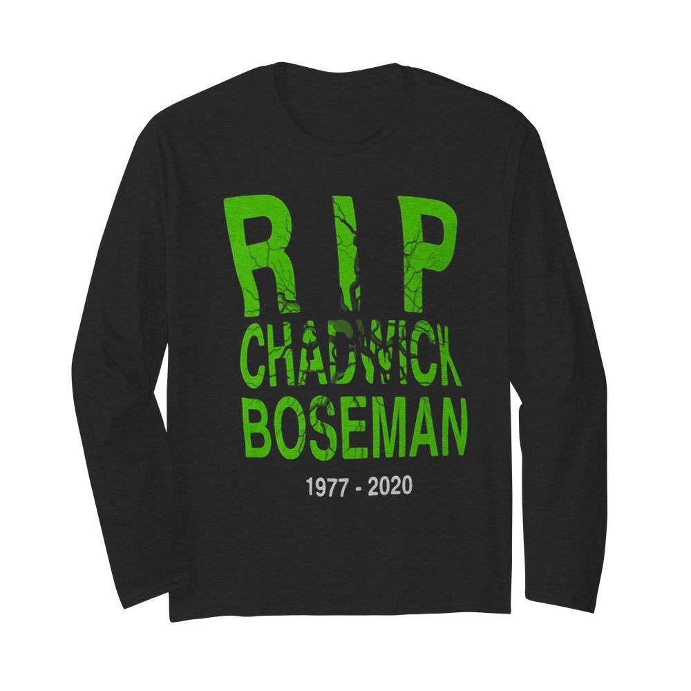 Rip chadwick boseman black panther 1977 2020  Long Sleeved T-shirt 