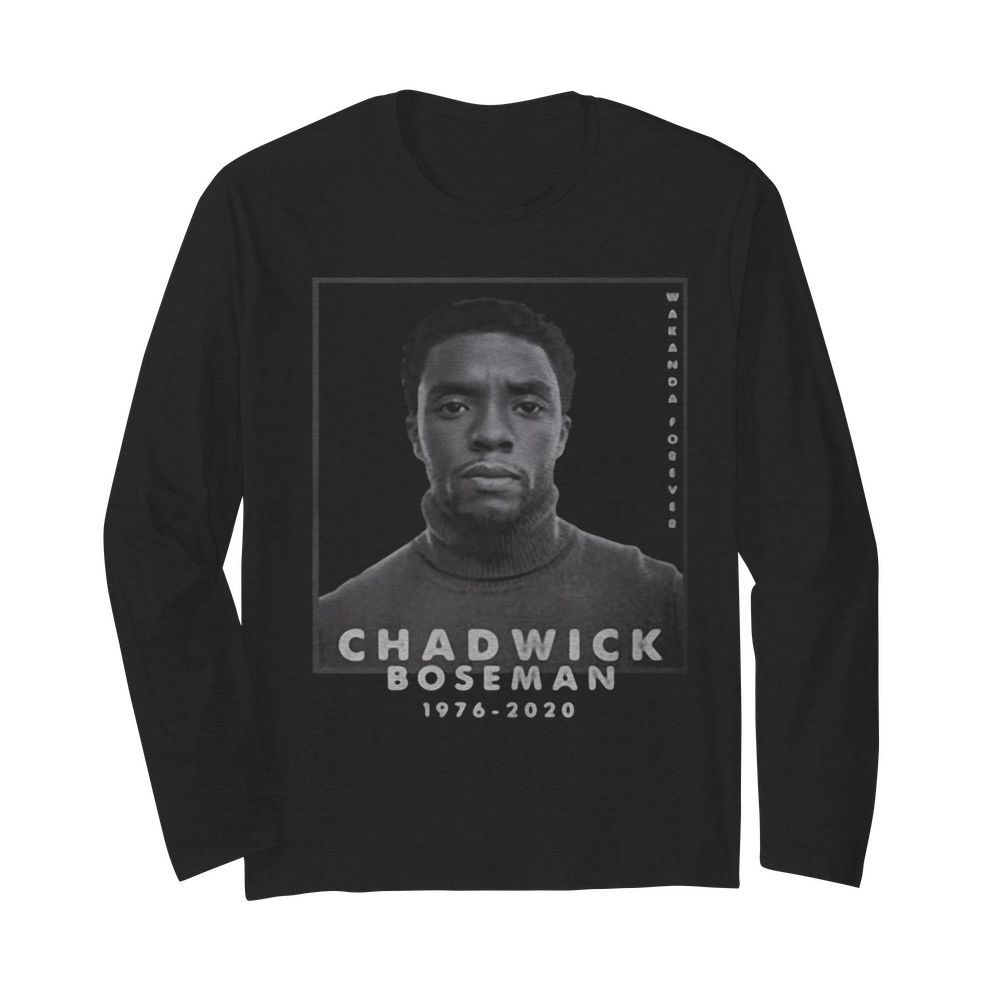 Rip chadwick boseman black panther wakanda forever 1976 2020  Long Sleeved T-shirt 