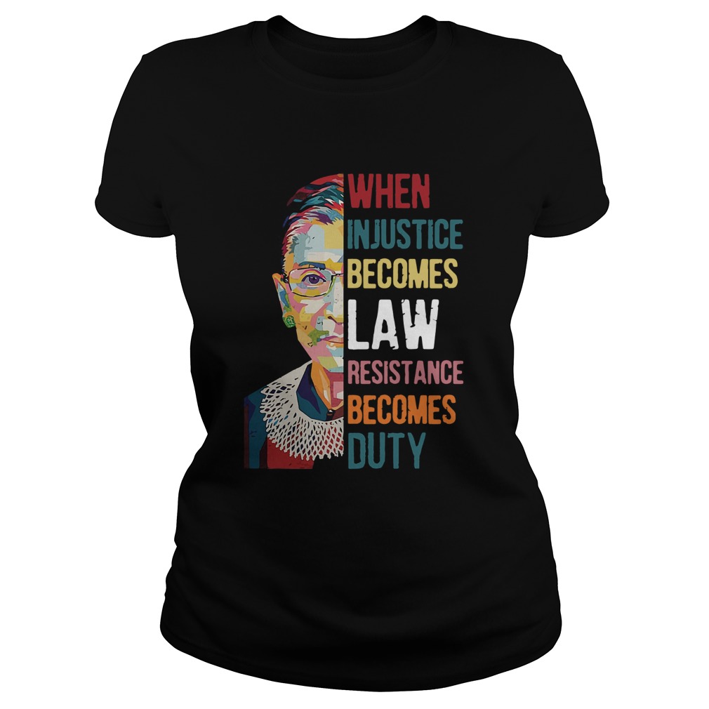 Ruth Bader Ginsburg When Injustice Becomes Law Rebellion Becomes Duty  Classic Ladies