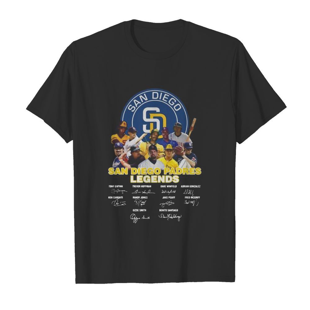 San diego padres legends baseball signatures shirt