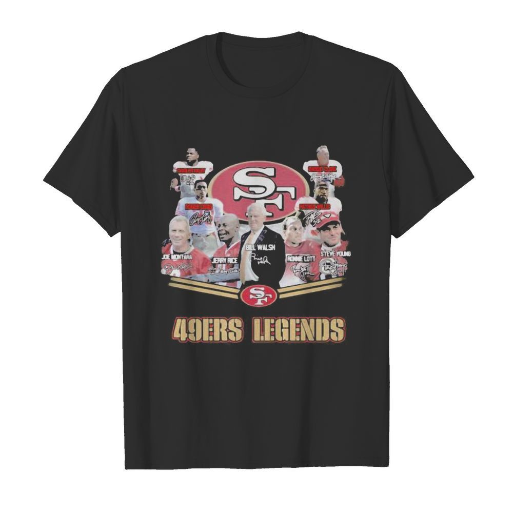 San francisco 49ers legends signatures shirt