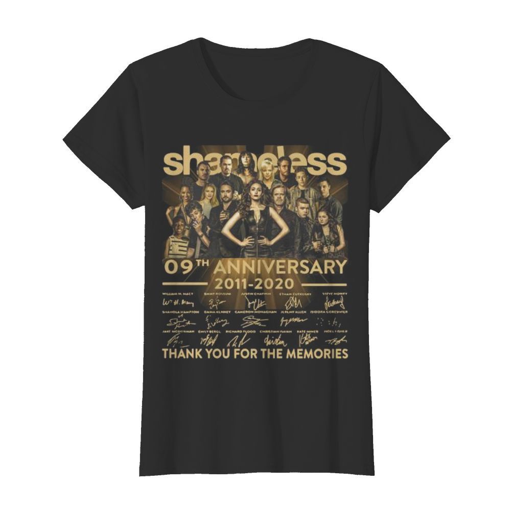 Shameless 09th anniversary 2011 2020 thank you for the memories signatures  Classic Women's T-shirt