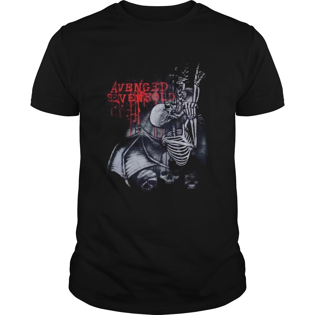 Skeleton bat avenged sevenfold shirt