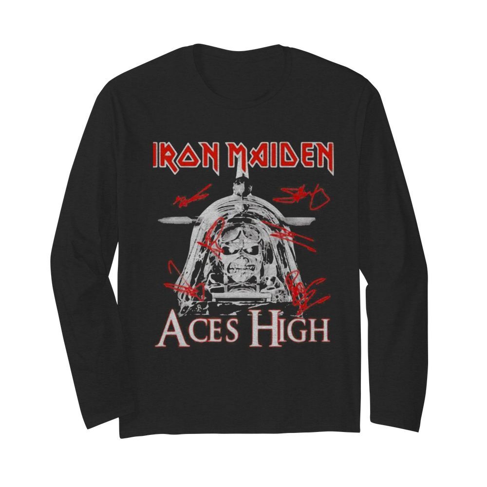 Skeleton iron maiden aces high  Long Sleeved T-shirt 