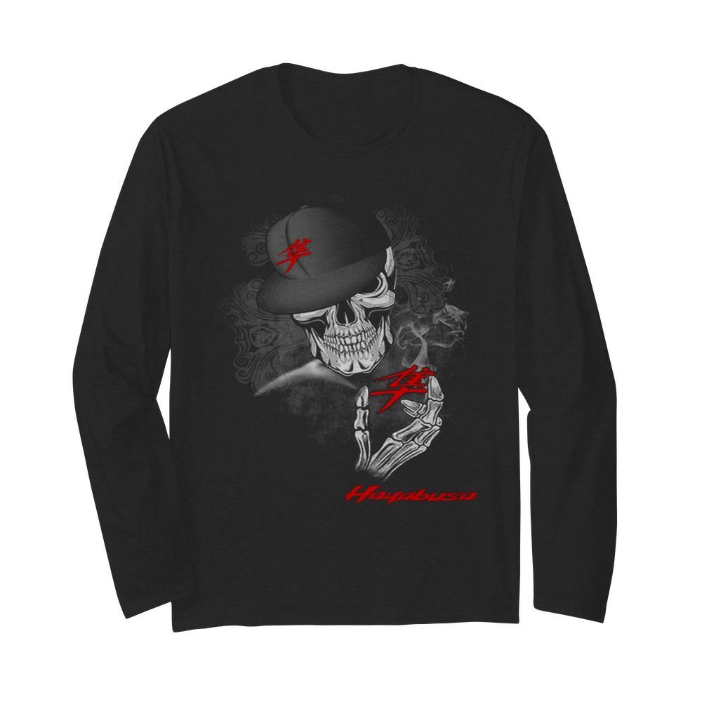 Skeleton skull hayabusa logo  Long Sleeved T-shirt 