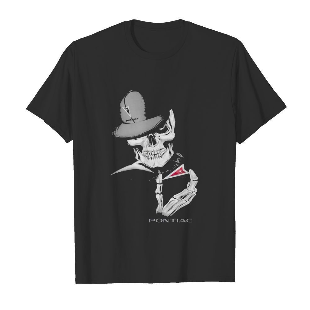 Skeleton skull pontiac logo shirt