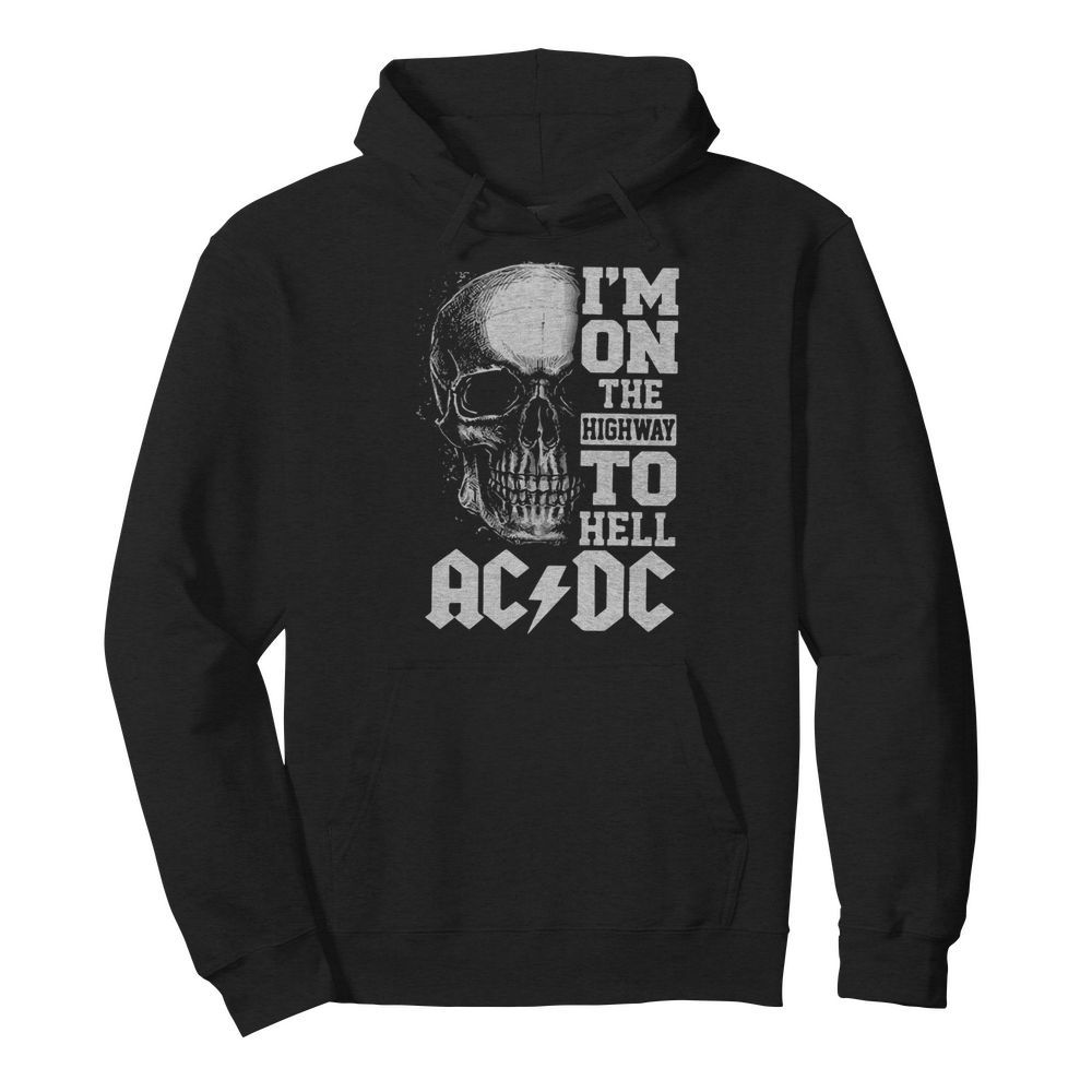 Skull Im On The Highway To Hell AC DC  Unisex Hoodie