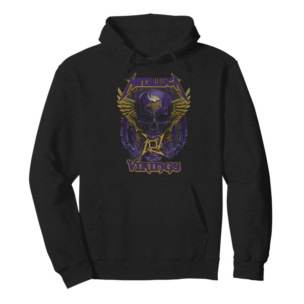 Skull Metallic Vikings Halloween Unisex Hoodie