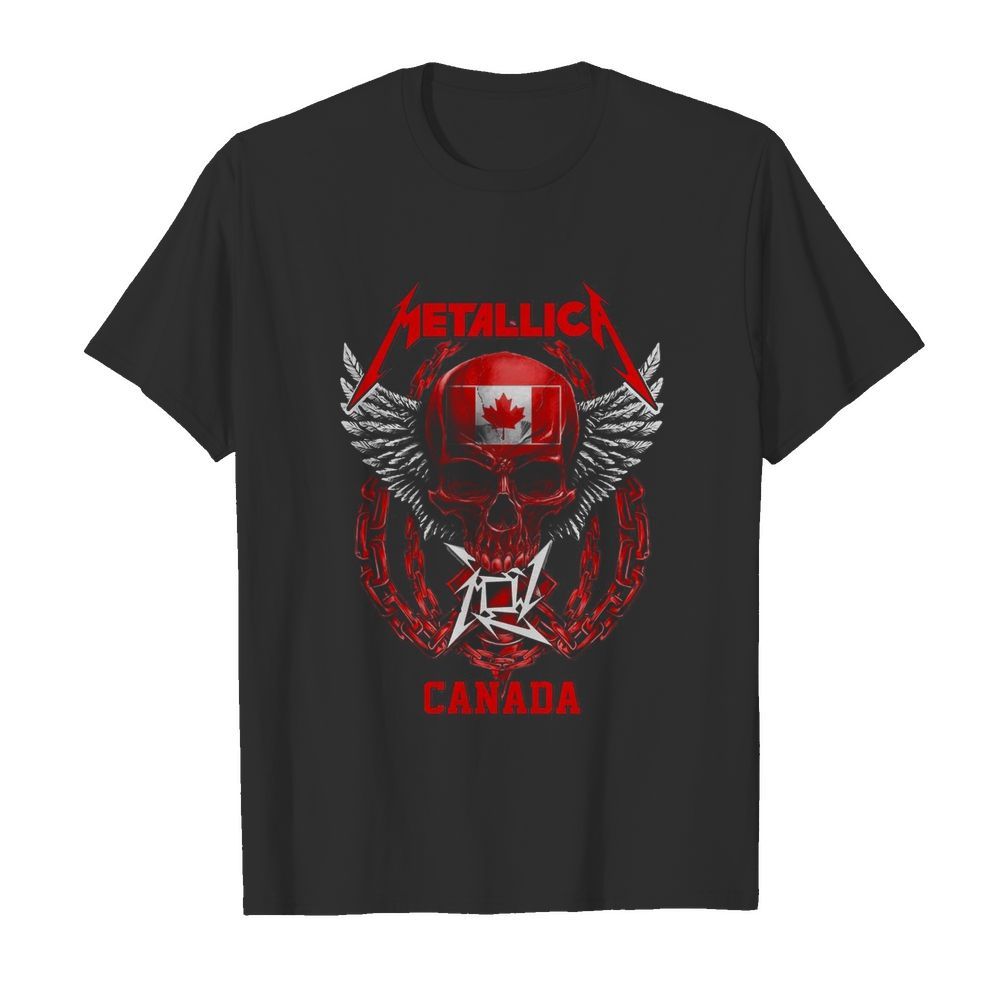 Skull Metallica Canada Flag shirt