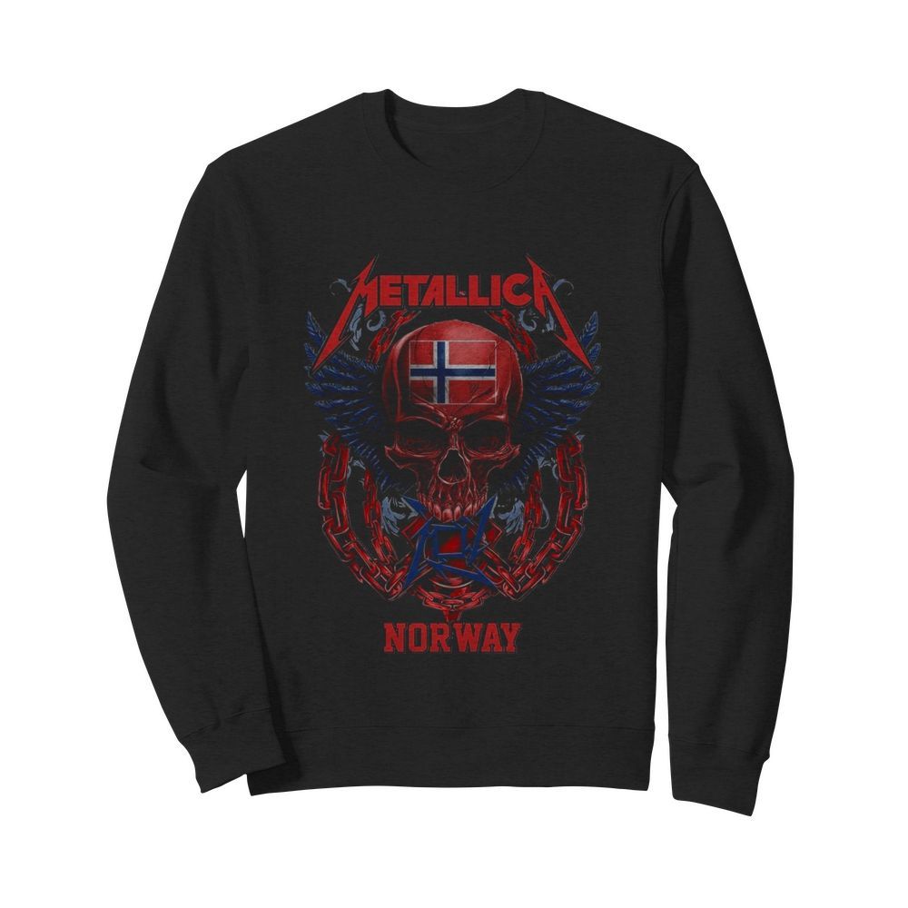 Skull Metallica Norway Flag  Unisex Sweatshirt