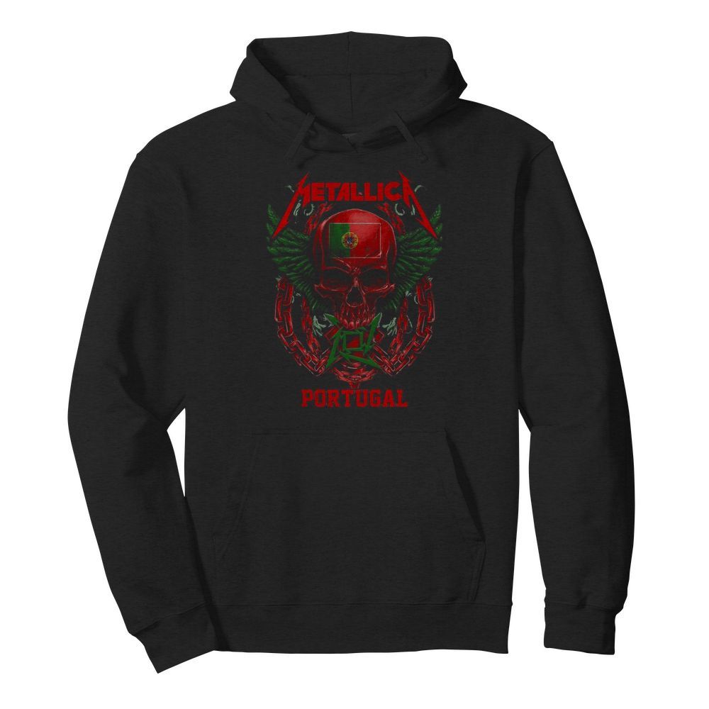 Skull Metallica Portugal Flag  Unisex Hoodie